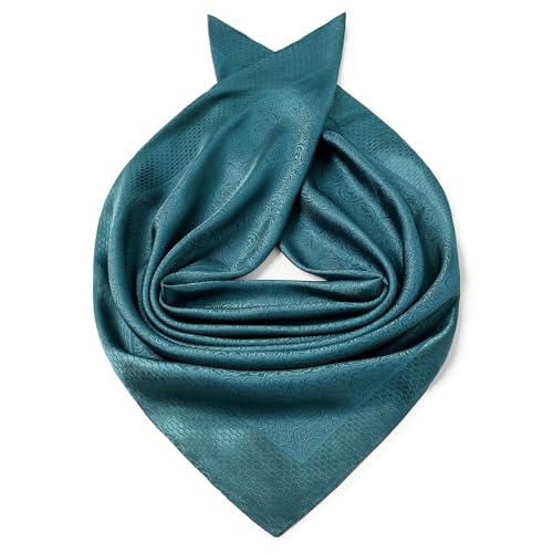 Image of 35 inch Men's Large Square Jacquard Scarf - Cowboy Wild Rugged Style, With Gift Packed