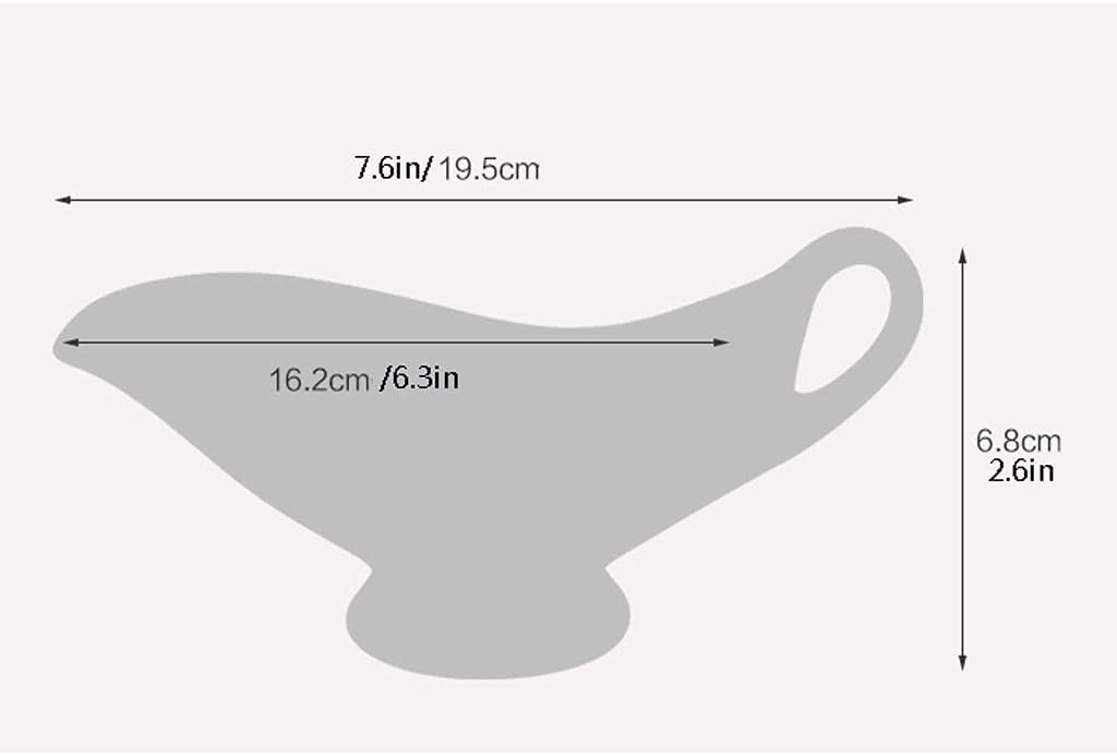 Large Gravy Boat Pure White Sauce Pot Western Steak Sauce Pot Seasoning Jar Household Jam Pot Strengthened Porcelain Boat Salad Plate Kitchen Tableware Gravy Sauce Boat