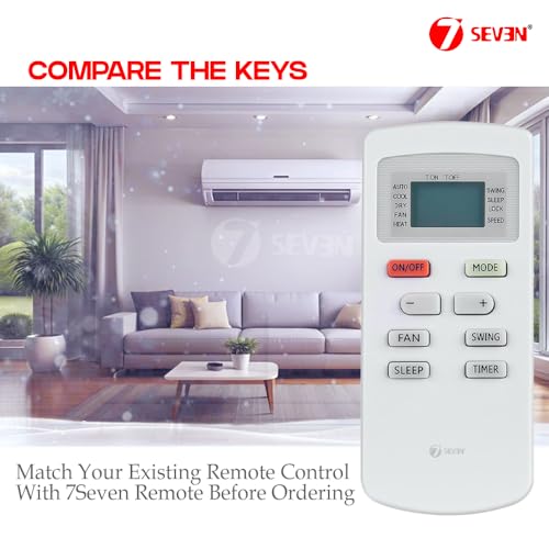 Image of 7SEVEN Compatible with Bluestar AC Remote Control Model 189 Suitable for 1 1.5 2 Ton Split & Window Air Conditioner - Match Key by Key Exactly with existing Bluestar AC Remote Function
