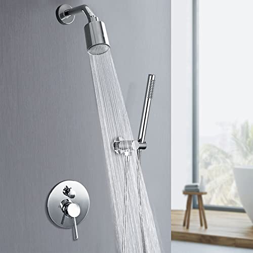 Ensemble de robinet de douche mural avec douche à main de salle de bain - 3