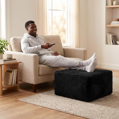 Image of Modular Cloud Sectional Sofa, Oversized Corduroy Boneless Couch | Luxury Comfort, Deep Seat, Couches for Living Room and Apartment, No Assembly Required
