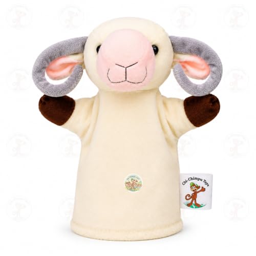 Image of Sheep Hand Puppet for Kids | Soft Plush Animal Puppet | Storytelling, Role Play, Preschool Learning Toy | Interactive Educational Puppet for Boys & Girls