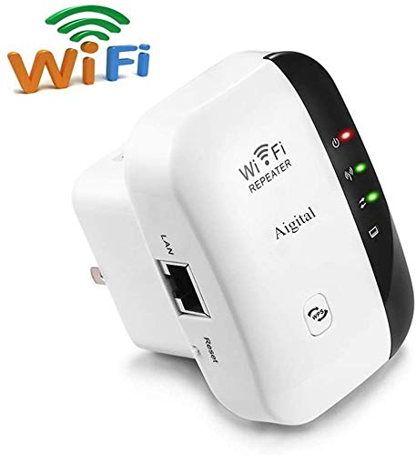 WiFi Range Extender 300Mbps Wireless Repeater Internet Signal Booster 2.4GHz Amplifier Blast for High Speed Easy Set Up Support Repeater/Access Point Mode With WPS, Extend WiFi to Home & Alexa Devices