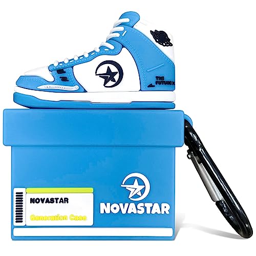 Novastar Compatible With Airpods Case Cover For 2Nd/1St, Fun Kawaii Cute Case Cover Compatible For Airpods Case 2Nd/1St Generation With Keychain (Blue) #TOP8