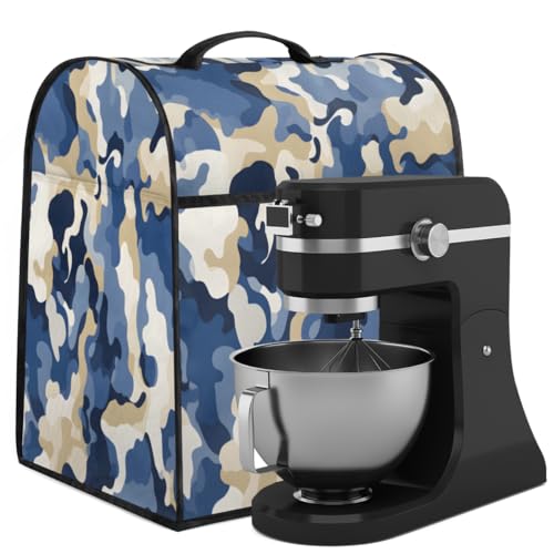 Coffee Maker Cover Navy Camouflage Kitchen Appliance Covers Small Appliance Covers Blender Cover Juicer Cover Dust Covers for Kitchen Appliances with Top Handle and Pockets,Washable,C214