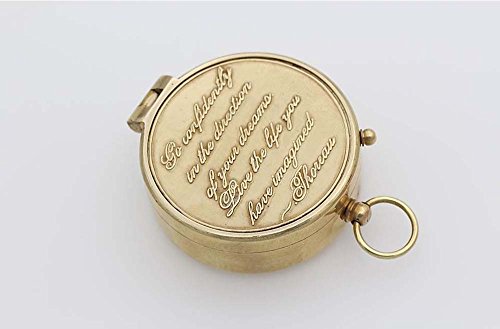 Roorkee Instruments India Thoreau's Quote Go Confidently In The Direction Of Your Dreams! Live The Life You've Imagined Compass #TOP6