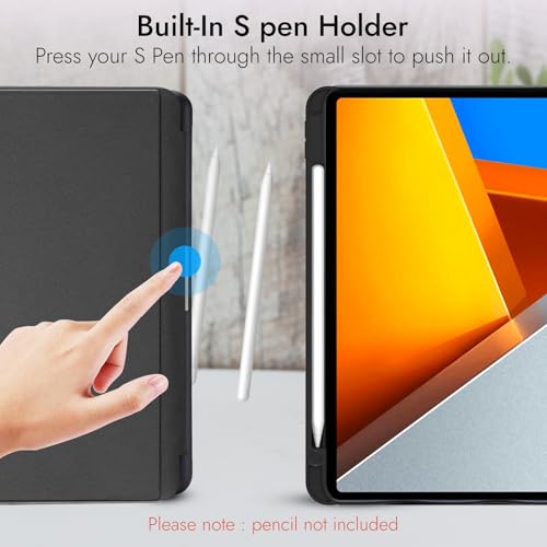 Image of Robustrion Cover for Poco Pad 12.1 Cover Case, Folio Flip Cover with Pencil Holder for Poco Pad 5G Tablet 12.1 inch [ Auto Sleep Wake Support] - Ocean Blue