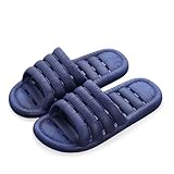 [すまいるＳＨＯＰ] シャワーサンダル ベランダ室内スリッパ 滑り止め 水はけ 穴あき 浴室 PVC (ネイビー, 27～27.5ｃｍ)