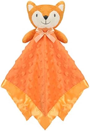 Pro Goleem Fox Security Blanket Orange Soft Baby Lovey Unisex Lovie Baby Gifts for Newborn Toddler Snuggle Toy Stuffed Animal 16 Inch
