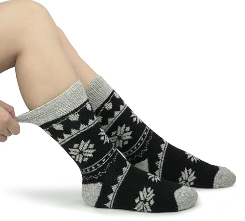 BomKinta Women Thermal Socks - Thick Boot Sock Warm Winter Crew Socks - Cozy Soft Christmas Socks Size 5-104