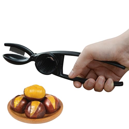 栗割り器 | ステンレス製手動栗むき器 | 滑り止めナット割りツール | 家庭、レストラン、ベーカリー、シェフ、大人、高齢者、手の弱い方、子供、若者向け