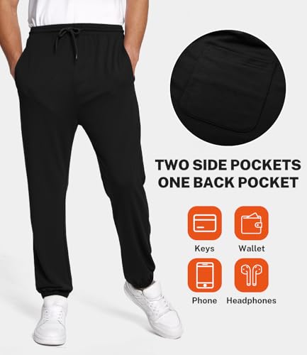 BAMBOO COOL Mens Sweatpants Lightweight Athletic Pants for Workout Jogging Running Gym Dry Loose-fit Tapered Joggers2