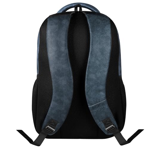 Image of BIGBERRY Rodeo | Leatherite Faux Leather Laptop Backpack for Men & Women | Water Resistant Medium Office, Travel, College Bag | Fits Up to 15.6 Inch Laptop | Travel, Casual & Business, Unisex