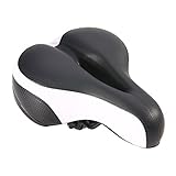 UNISTRENGH Professional Bicycle Saddles Mountain Road Bike Seat Comfy Cycling Pad Cushion (Black/White)