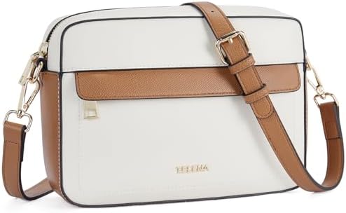 Telena Crossbody bags for Women Trendy Quilted Crossbody Bag Faux Leather Purse with Wide Strap