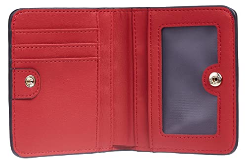 Image of Gostwo Small Wallet for Women, Slim Bifold Credit Card Holder, Compact RFID Blocking Cash Wallet, Billfolds Thin Leather Zipper Pocket, Mini Wallet Gift for Ladies Teen Girls Travel with ID Window