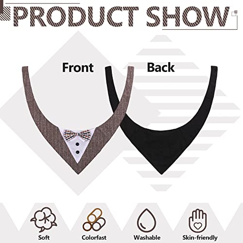 Kuoser Atmungsaktives Hundehalstuch für große Hunde, Fliege, Smoking, verstellbares Halstuch für Hochzeiten, Geburtstage und Partys, passend für mittelgroße bis große Hunde mit einem maximalen