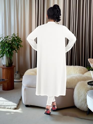 Image of Max2co Women 2 Piece Outfits Floral Long Sleeves Open Front Cardigan Cover up with Leggings High Waist Long Pants Set