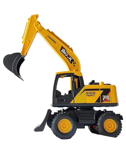 Image of Construction Bulldozer Excavator Loader Truck Vehicles for Kids Building Vehicle Engineer Toys for 3 4 5 Year Boy Toddlers Unbreakable Toy for Kid (706-15) Yellow