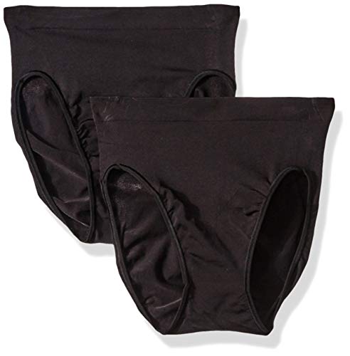 Maidenform Flexees Women's Shapewear Hi-Cut Brief 2-Pack, Black, Large/14