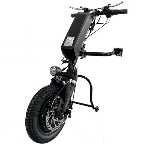 CHAOZHU Electric Wheelchair Conversion Tractor Kit, 12 Inch Wheel, 36V 250-500W Motor, Battery Included, for Outdoor Use (36V 350W, 36V 13.2AH)