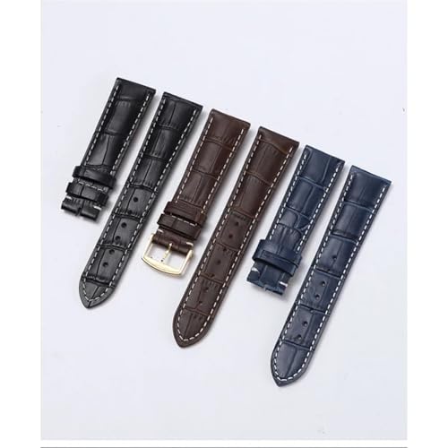 Bracelet montre cuir Longines Master Collection boucle déployante papillon noire - 6