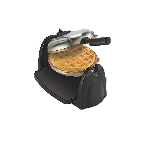 Hamilton Beach 26031 Belgian Waffle Maker with Removable Nonstick Plates, Single Flip, Ceramic Grids, Black Hamilton Beach 26031 Belgian Waffle Maker with Removable Nonstick Plates, Single Flip, Ceramic Grids, Black