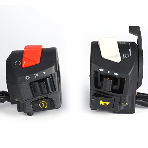 Interruttore manubrio moto 7/8 pollici 12V Comando luci Accensione elettrica