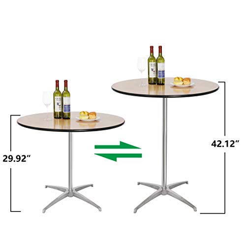 image for SUPER DEAL 36” Diameter Round Cocktail Table Pub Bar Table - Wood To