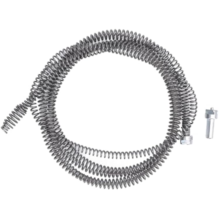 FTVOGUE Drain Snake Clog Remover Drain Cleaner Auger Spring Cable 16mm Manganese Steel Flexible Bendable for Bathroom Kitchen Sink Toilet Plumbing (5m / 16.4ft)