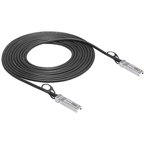 Image of QSFPTEK 10G SFP+ DAC Cable, 7m (23ft) SFP+ to SFP+ Passive Direct Attach Copper Twinax Cable for Cisco ONS-SC+-10G-CU7, Ubiquiti, D-Link, Netgear, Mikrotik, Open Switch Devices