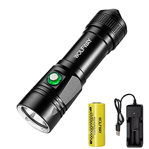 Siuyiu Dive Light, WF12 Scuba Diving Light, Diving Flashlight 150m Underwater, 1000 Lumens Led Dive Light with 6000mAh Rechargeable 26650 Battery, Scuba Dive Light for Dive Caving