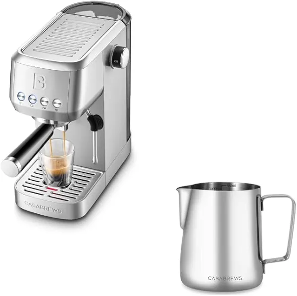 CASABREWS Professional Espresso Maker Cappuccino Machine with Steam Milk Frother Milk Frothing Pitcher