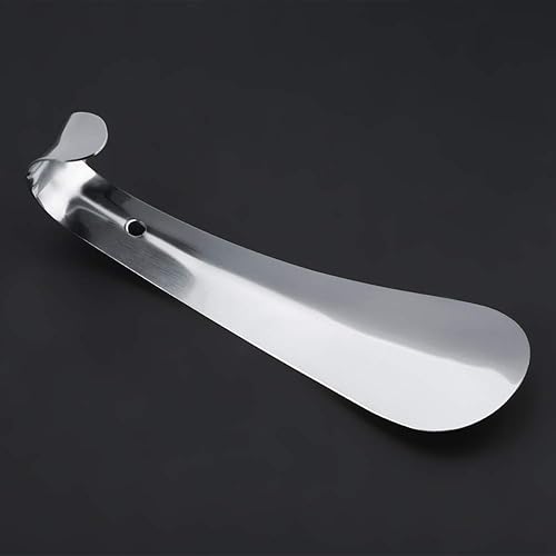 Miniatura 6 de TOPINCN Cuerno de zapato de metal de 5.7 pulgadas de largo, portátil, de acero inoxidable, elevador de cuerno de zapatos conveniente para niños,