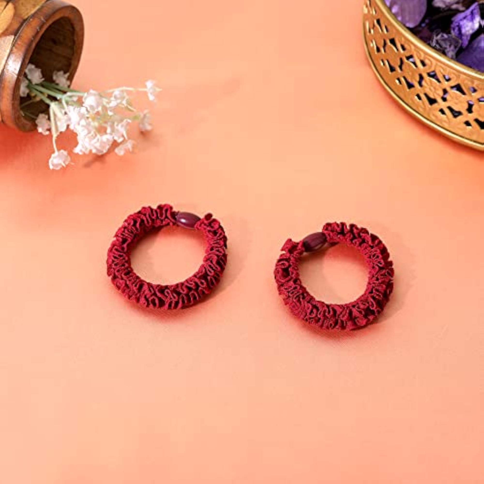 Plain Rubber Bands for Women/Girls (2-Pack)