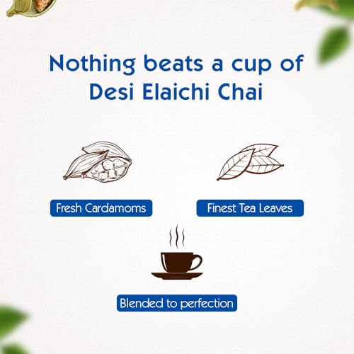 Image of Society One Minute Tea | Elaichi Flavour | Made With Cardamom | Flavoured Instant Tea | 1Kg | Pack Of 2, Black Tea