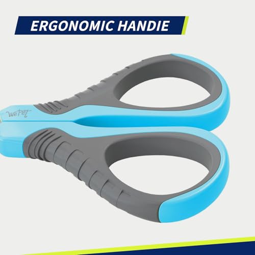 Image of WePet Pet Nail Clippers U07.1, Professional Claw Trimmer, Bended Scissor Special for Cats, Kittens, Dogs, Puppies, Small Animals, Grey /Maya Blue