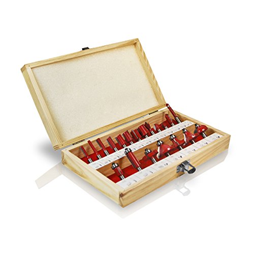 Preisvergleich Produktbild 20 teiliger Fräsersatz für Öberfräse 8 mm