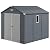 DWVO 8x9FT Outdoor Storage Shed w/o Floor, All-Weather Plastic Shed with Lockable Doors, Window & Vents, Plastic Tool Shed for Backyard, Patio, Poolside, Lawn, Gray