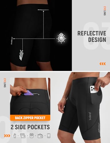 baleaf Men's 4D Padded Bike Shorts