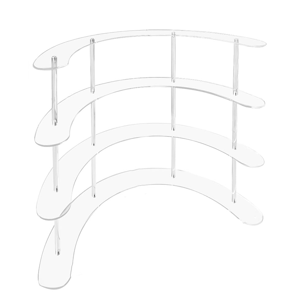 CTRLZS Display Stand Rack Kit Acrylic Transparent Removable Shelf Holder for Blinds Boxes Jewelry 4 Layers