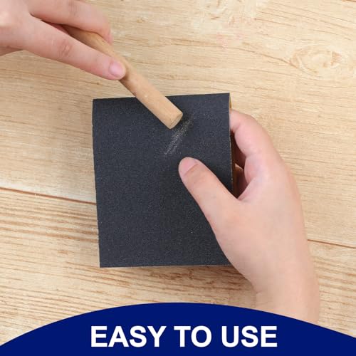 روميدا 72 قطعة من ورق الصنفرة، ورق الصنفرة، مجموعة متنوعة من ورق الرمل، ورق صنفرة مبلل، 9×3.6 انش، ورق صنفرة رطب وجاف 120/150/180/240/320/400/600/800/1000/1500/2500/3000 حبيبة