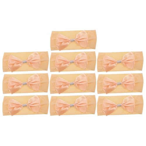 CAPASTEC Cintas para Fajas de Sillas 10pzs, Bandas Elásticas para Cubrir Sillas con Hebilla Deslizante, Lazos para Sillas Elásticos para Bodas Navidad, 35x15cm, Rosa Champán