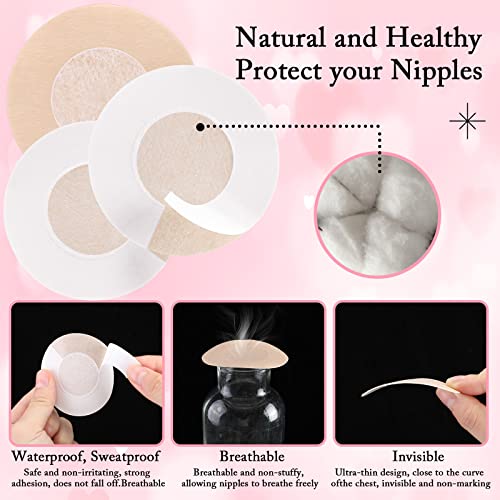 Handepo 300 Pcs Disposable Nipple Covers for Women No Show Breast Pasties 150 Pairs Round Non Adhesive Nipple Covers Bra Pad3