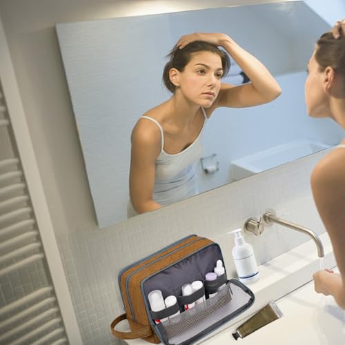 Image of WANDF Travel Toiletry Bag for Men, Small Dopp Kit for Toiletries