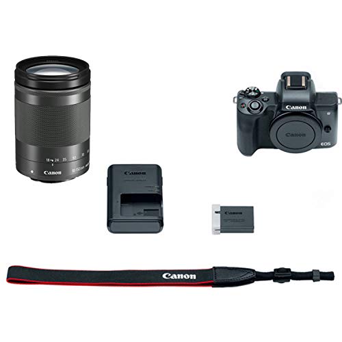 Canon EOS M50 Mirrorless Digital Camera with18-150mm Zoom Lens Lens + 32GB Card, Tripod, Case, and More (18pc Bundle) - Thumbnail 7
