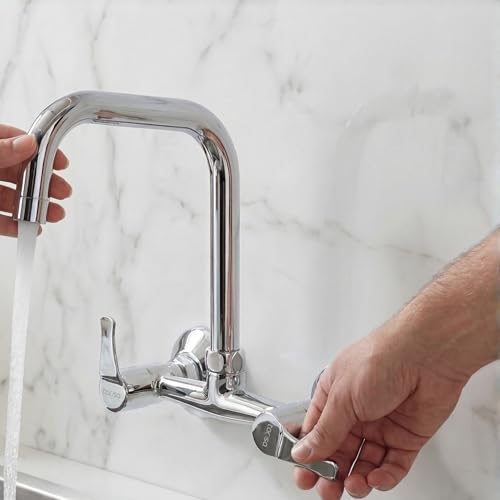 Image of Tapsa Topaz Series Brass Sink Mixer with 360 Swivel 7 Spout for Hot & Cold Water(Pack of 1) for Kitchen /Bathroom, Chrome Finish Sink Mixer Faucet