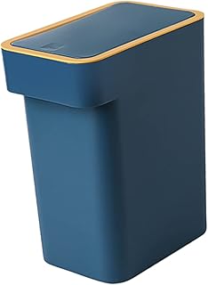 COLLBATH 1pc Push Trash Can Decoration Storage Containers Stainless Steel Trashcan Slim Garbage Can Kitchen Garbage Cans Slim Wastebasket Press Garbage Can Toilet Trash Can Waste Container