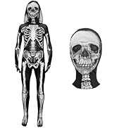 [HarnyLoom] ハロウィン コスプレ 子供 骸骨 衣装 ホラー風 キッズ スカルスーツ 死神 仮装 幽霊 コスチューム 子ども 男女兼用 ハロウィン パーティー 変身 演劇 イベント 学...