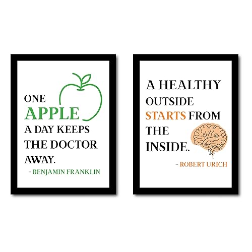 Image of JABSY Doctor Hospital Health Facts Medical Physiotherapy Dentist Wall Decor Poster Framed Gift (A4 Size - Set of 2)(Hospital 36)